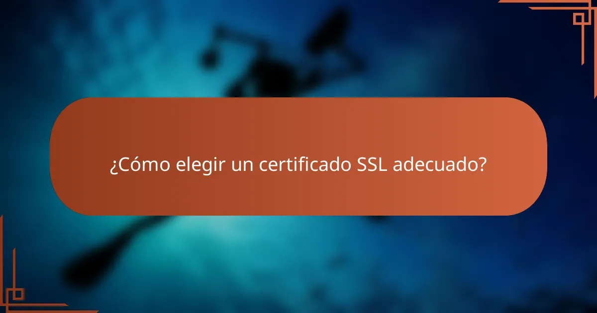 ¿Cómo elegir un certificado SSL adecuado?